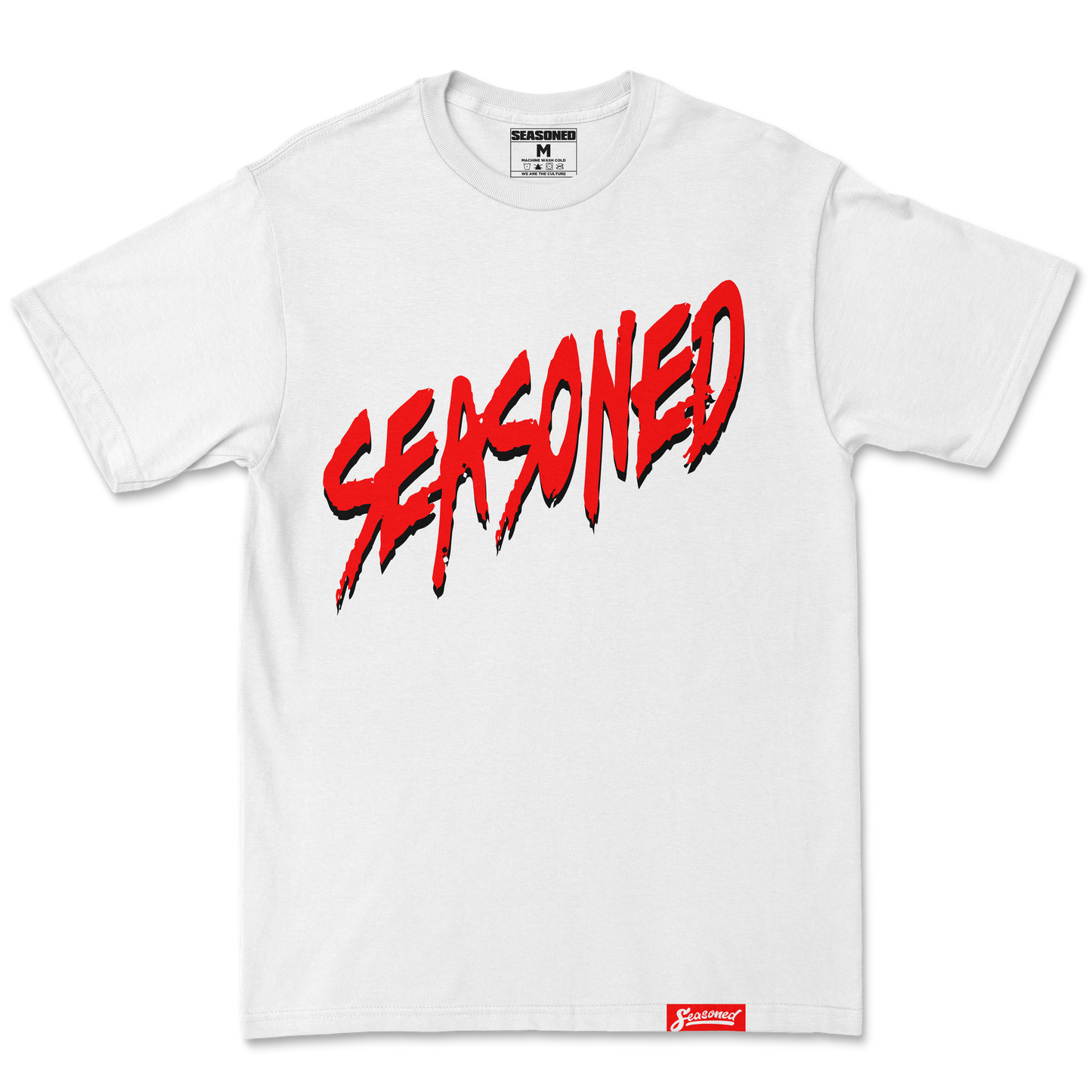 Watch Tee (White/Red)