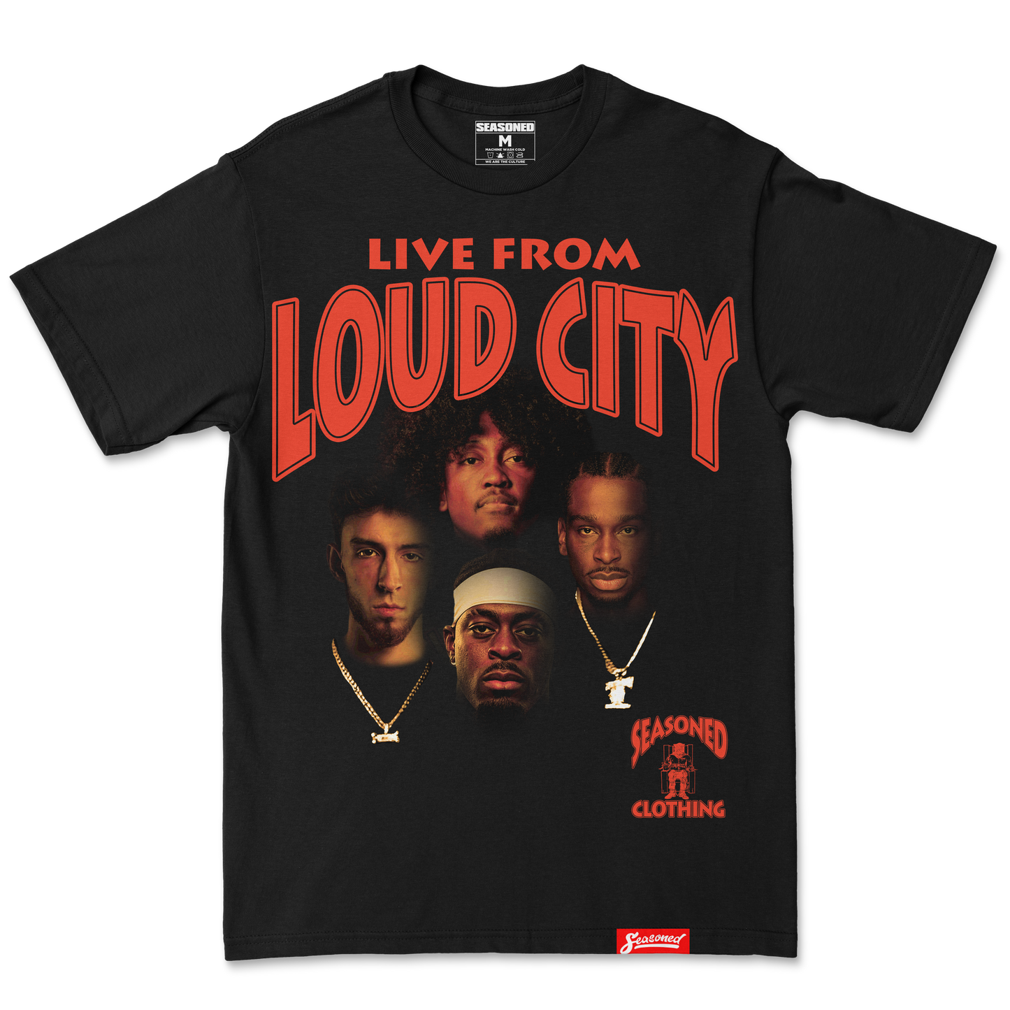 Loud City Tee (Black/Orange)