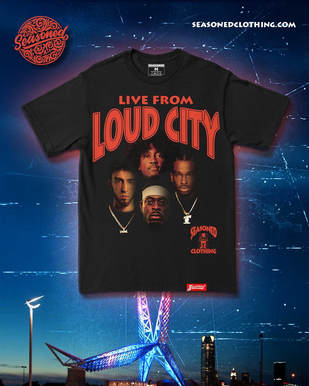 Loud City Tee (Black/Orange)