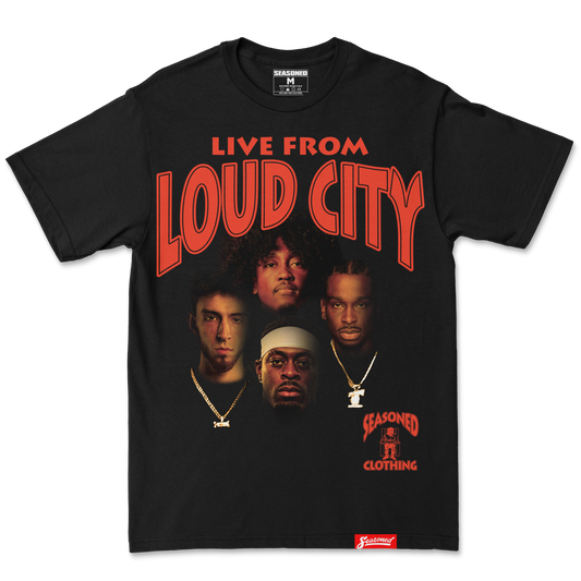 Loud City Tee (Black/Orange)