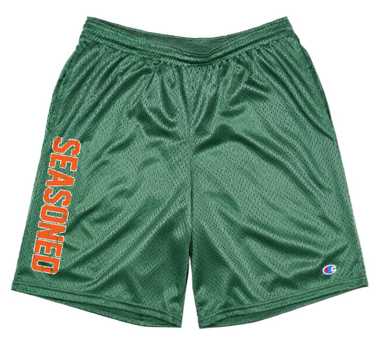 Seasoned Varsity Shorts (Green/Orange)